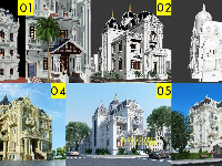 MODEL 3DMAX MẪU NHÀ TÂN CỔ ĐIỂN